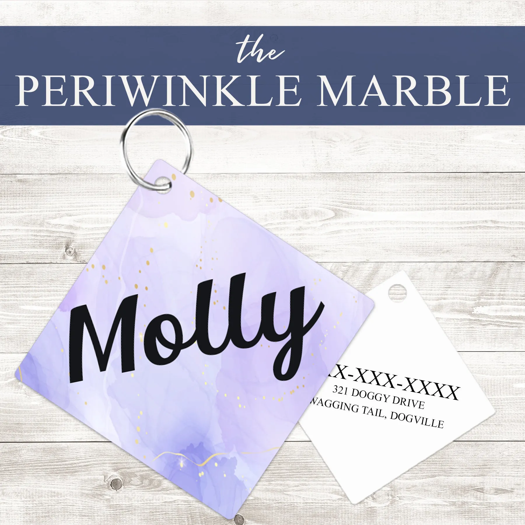 Pet ID Tag | The Periwinkle Marble