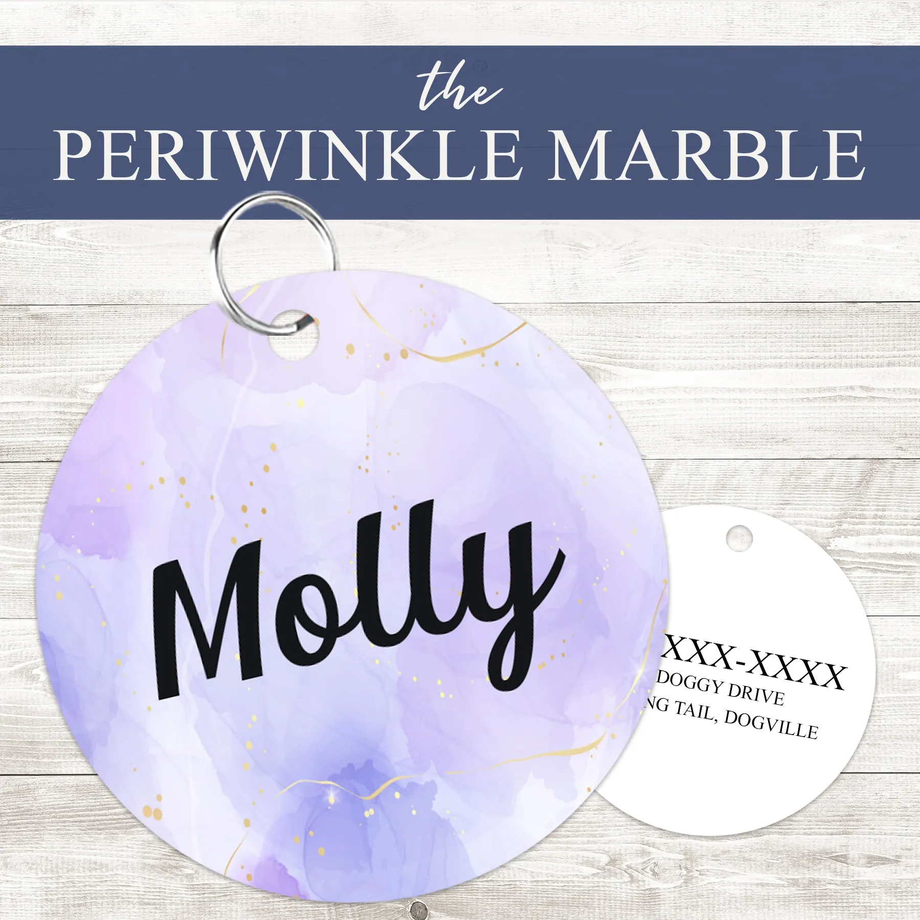 Pet ID Tag | The Periwinkle Marble