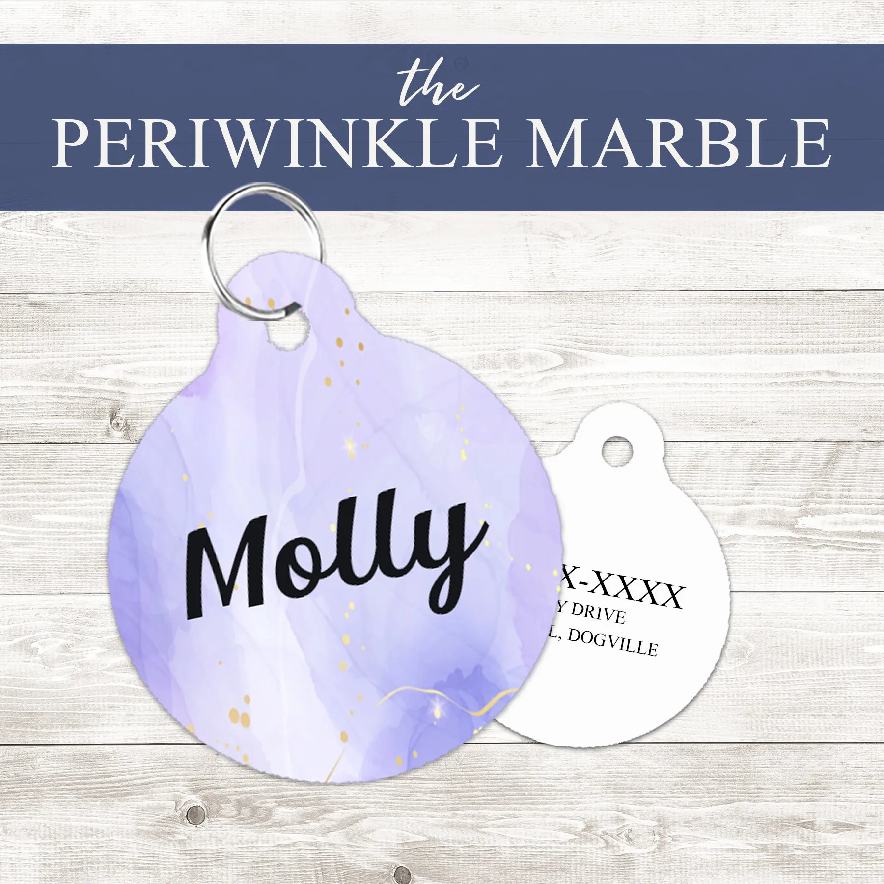 Pet ID Tag | The Periwinkle Marble