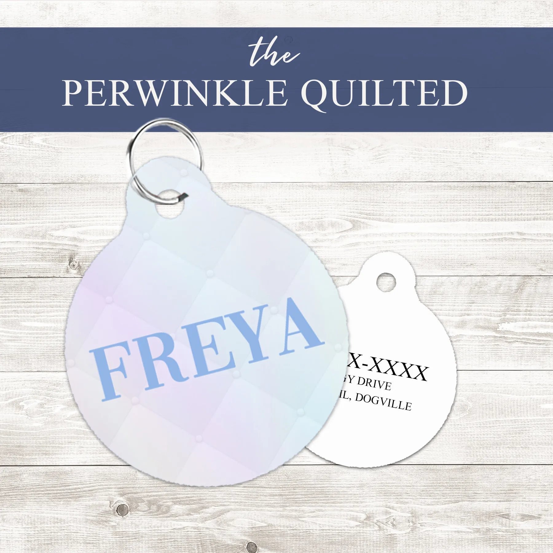 Pet ID Tag | The Periwinkle Quilted Couture