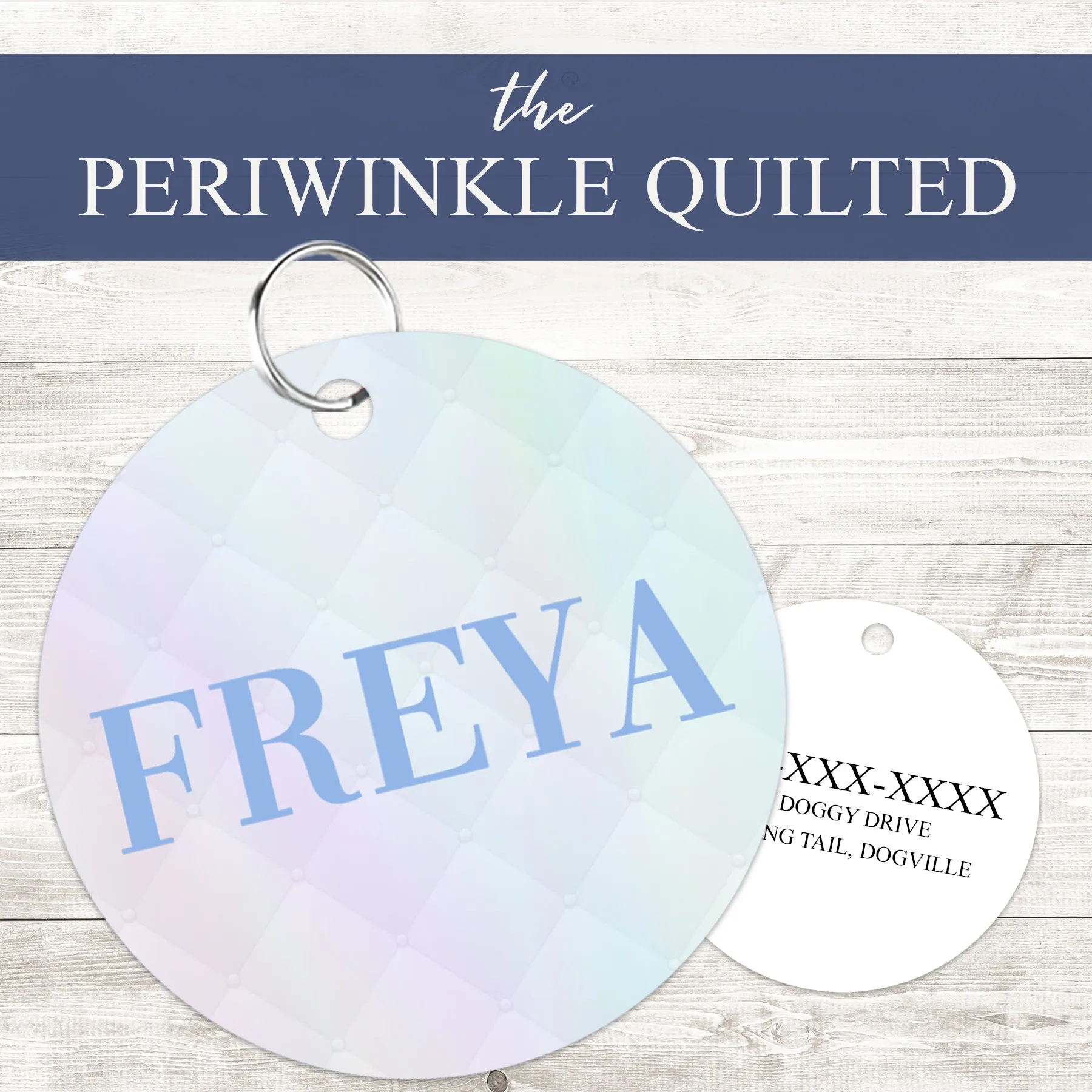 Pet ID Tag | The Periwinkle Quilted Couture
