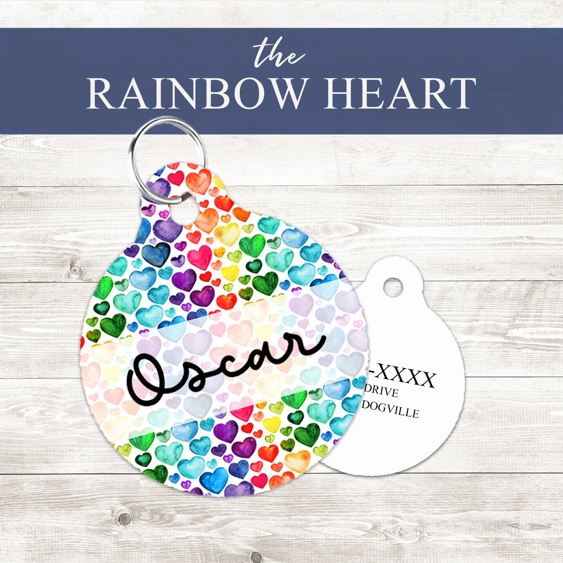 Pet ID Tag | The Rainbow Heart