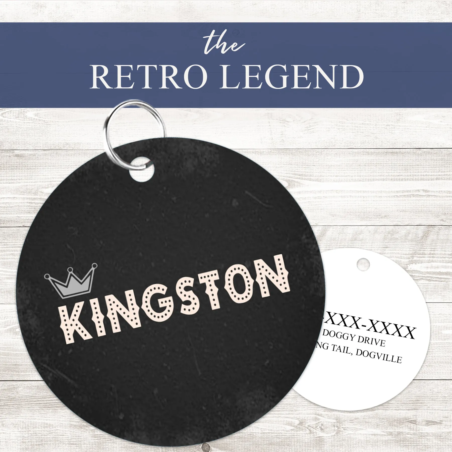 Pet ID Tag | The Retro King