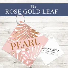 Pet ID Tag | The Rose Gold Leaf