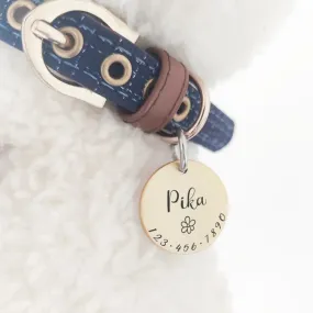 Pet ID Tags with Chain Charm - Personalized Dog & Cat Name Tags for Safety & Style