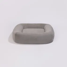PillowVilla Faux Fur Dog Bed PEBBLE