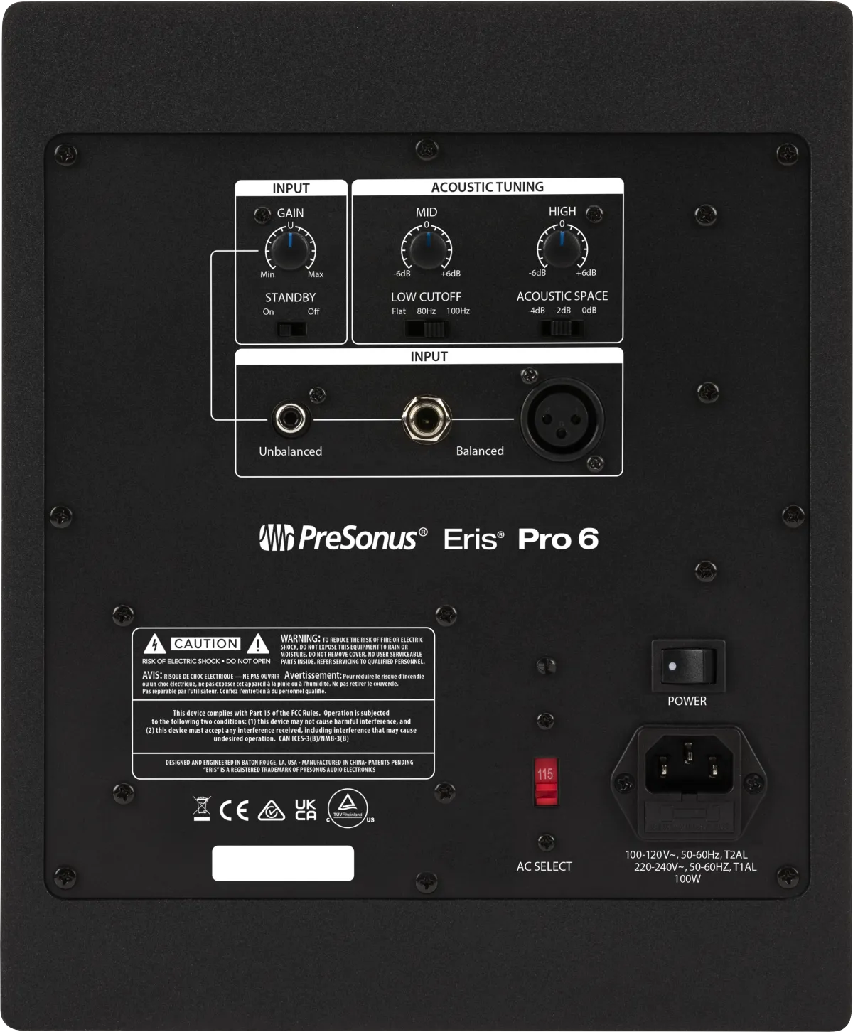 PreSonus ERIS PRO 6 Active Coaxial 2-Way Studio Monitors - 6"