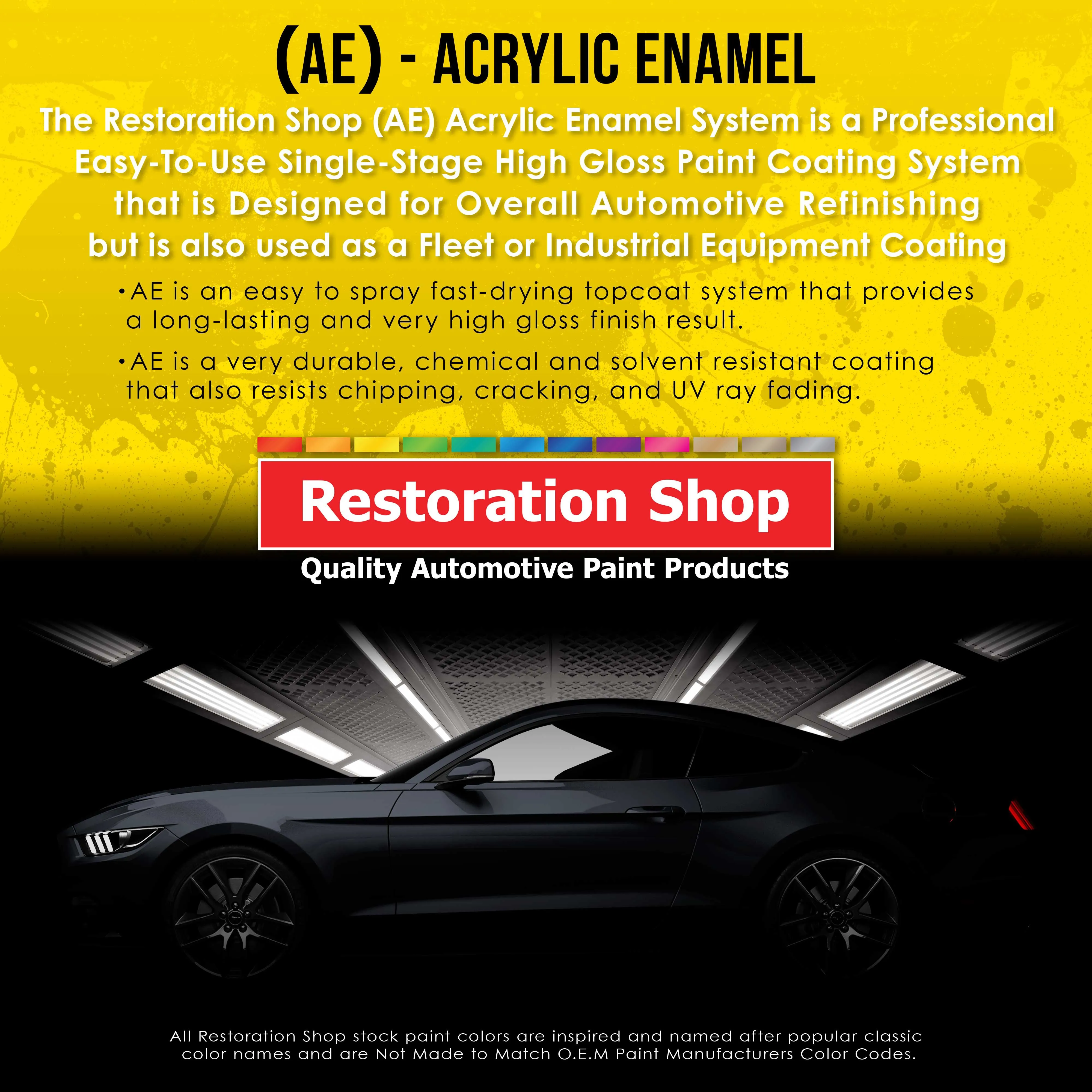Quarter Mile Red Acrylic Enamel Auto Paint - Complete Quart Paint Kit - Professional Single Stage Automotive Car Truck Coating, 8:1 Mix Ratio 2.8 VOC