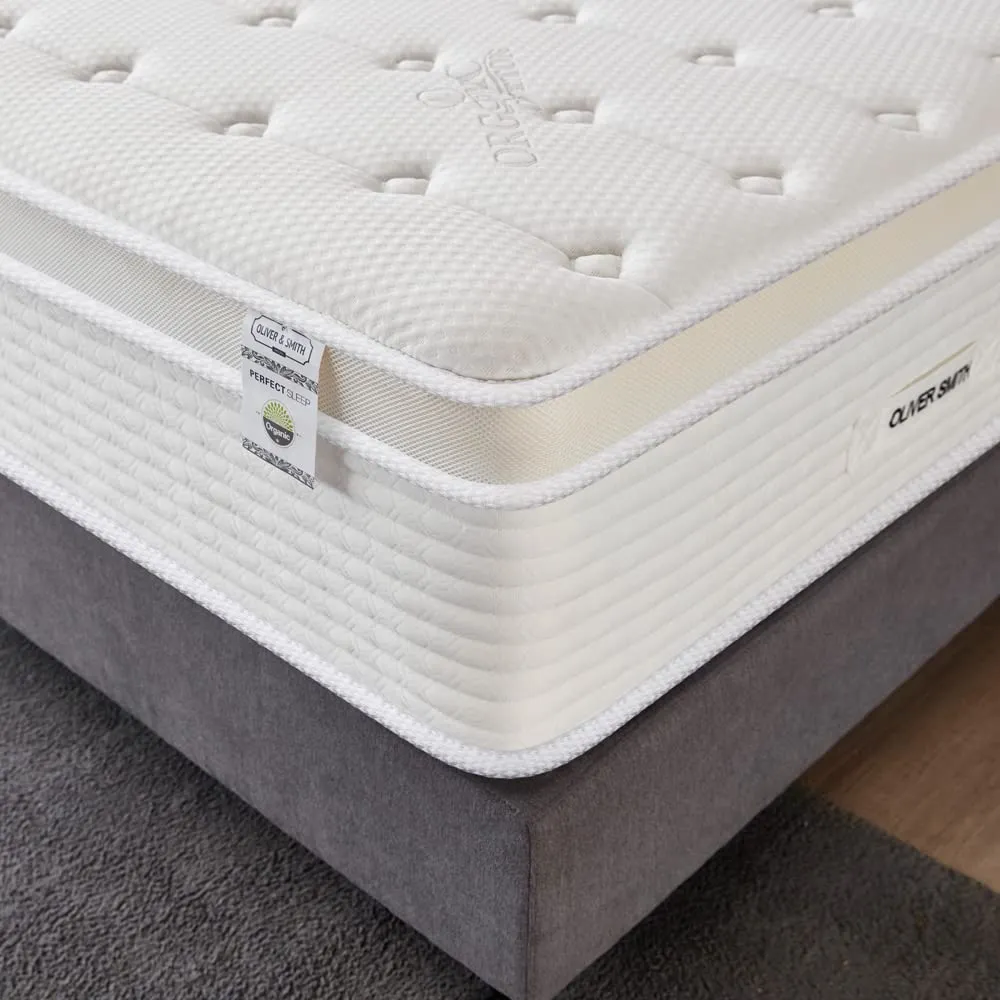 Queen Size Mattress - 14 Inch Cool Memory Foam & Spring Hybrid Mattress with Breathable Cover - Comfort Plush Euro Pillow Top - Rolled in a Box - Oliver & Smith