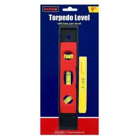 Rapide Torpedo Spirit Level with Free Pen Level
