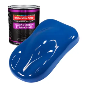 Reflex Blue Acrylic Urethane Auto Paint - Gallon Paint Color Only - Professional Single Stage High Gloss Automotive, Car, Truck Coating, 2.8 VOC