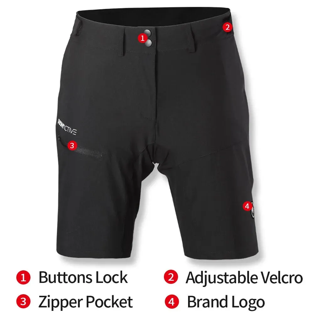 RION 2 in 1 Men Cycling Short MTB Mountain Bike Bicycle Clothing Pockets Pad Quick Dry Detachable Undershorts Tights
