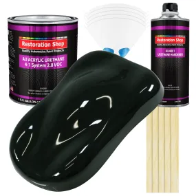 Rock Moss Green Acrylic Urethane Auto Paint - Complete Gallon Paint Kit - Professional Single Stage Automotive Car Truck Coating 4:1 Mix Ratio 2.8 VOC