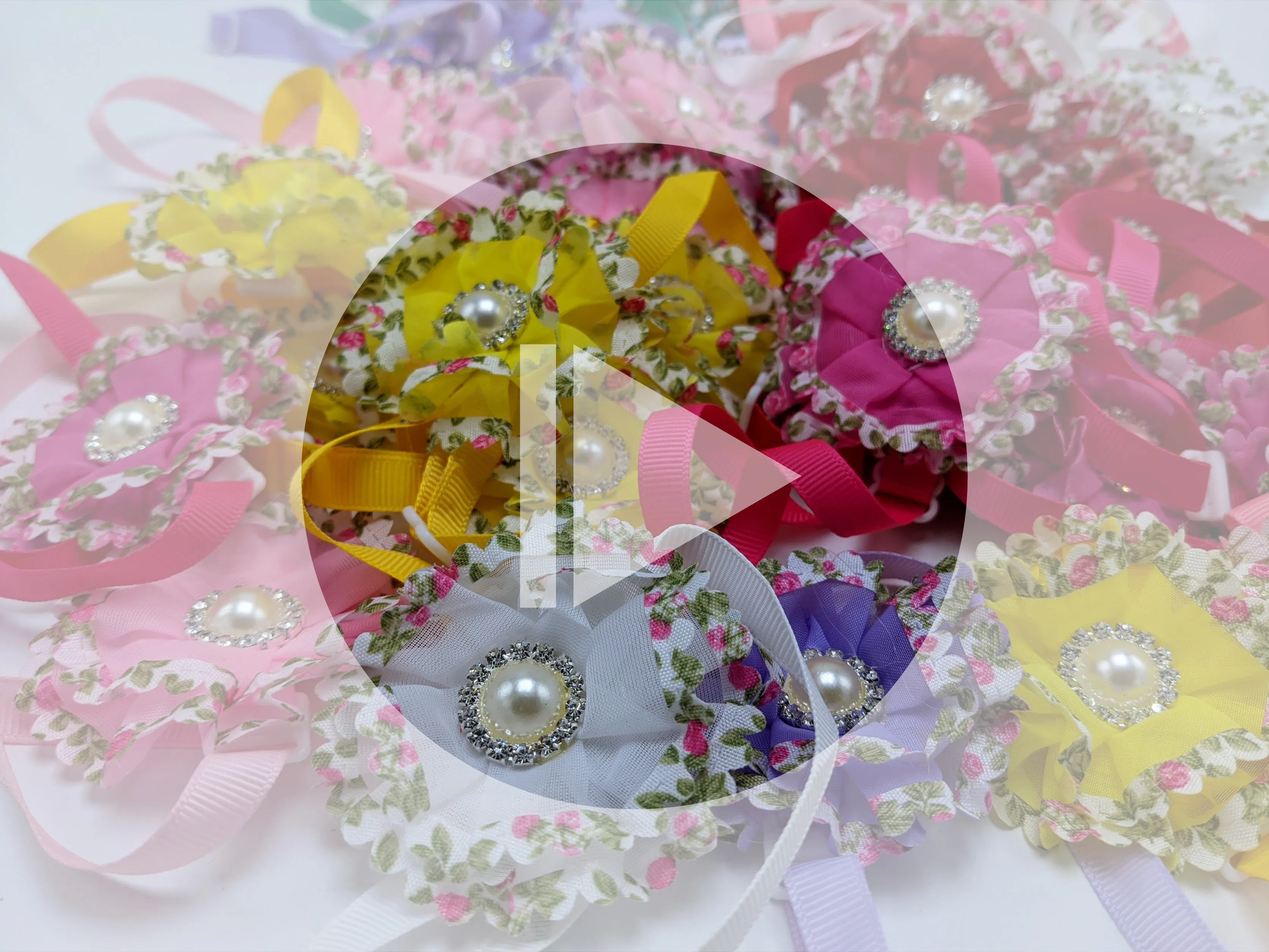 Ruffles &  Bling Flower Collars