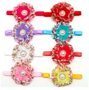 Ruffles &  Bling Flower Collars