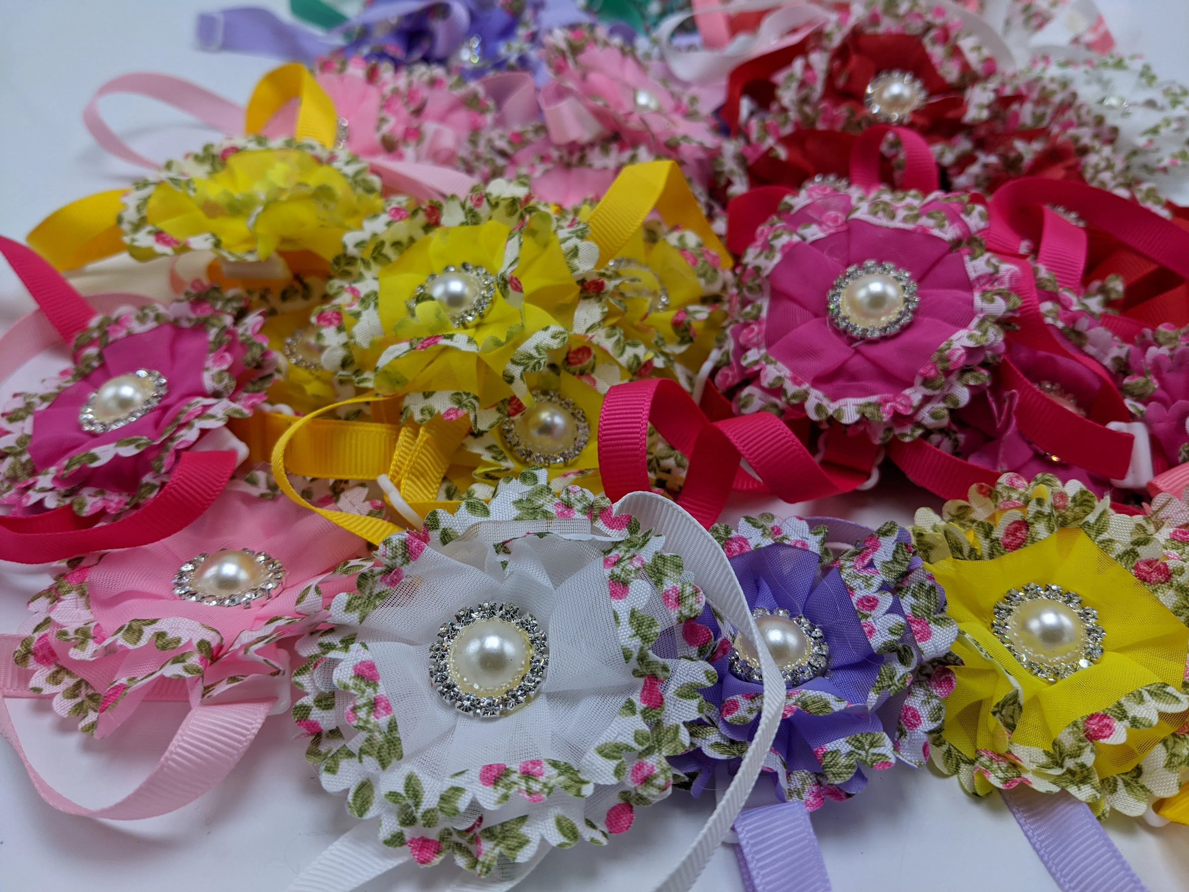 Ruffles &  Bling Flower Collars