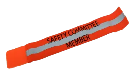 Safety Committee Member Reflective Elastic Arm Band, Leg Band