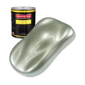 Sage Green Metallic Acrylic Enamel Auto Paint - Quart Paint Color Only - Professional Single Stage Automotive Car Truck Equipment Coating, 2.8 VOC