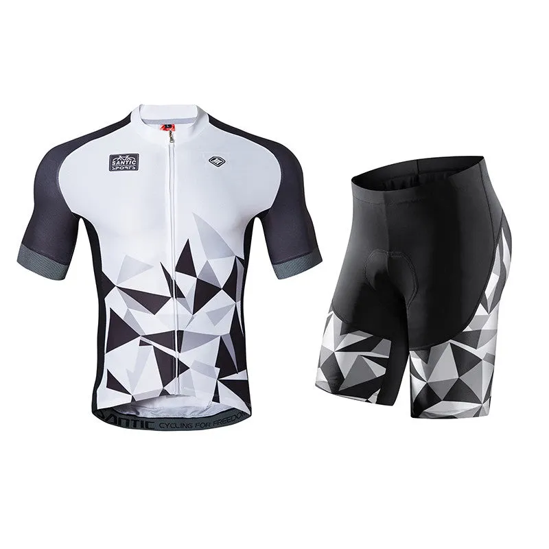 Santic Baffin Men Cycling Jersey & Geometry Cycling short Outfit