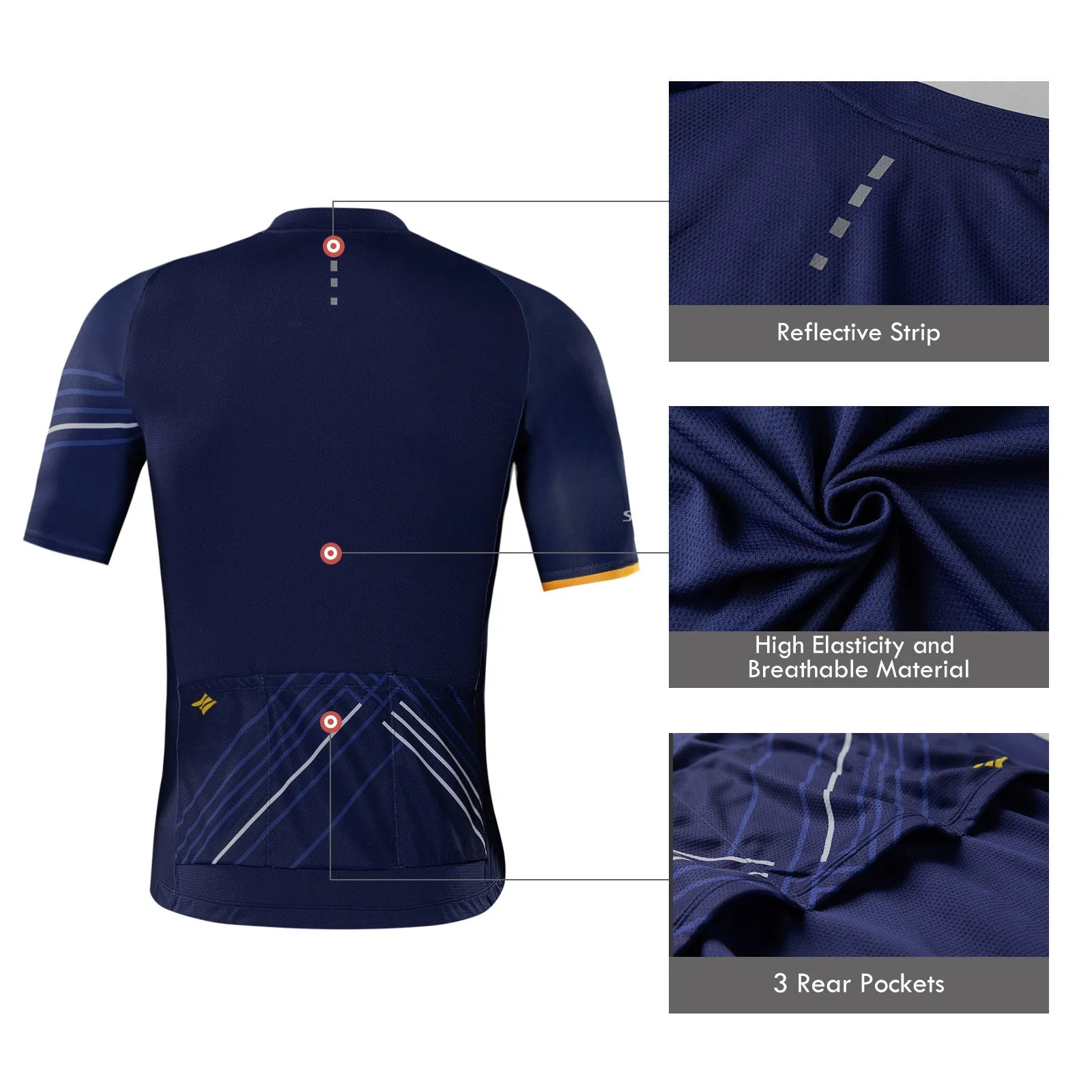 Santic Gelato Navy Jersey & Iger Ⅱ Navy Short Set