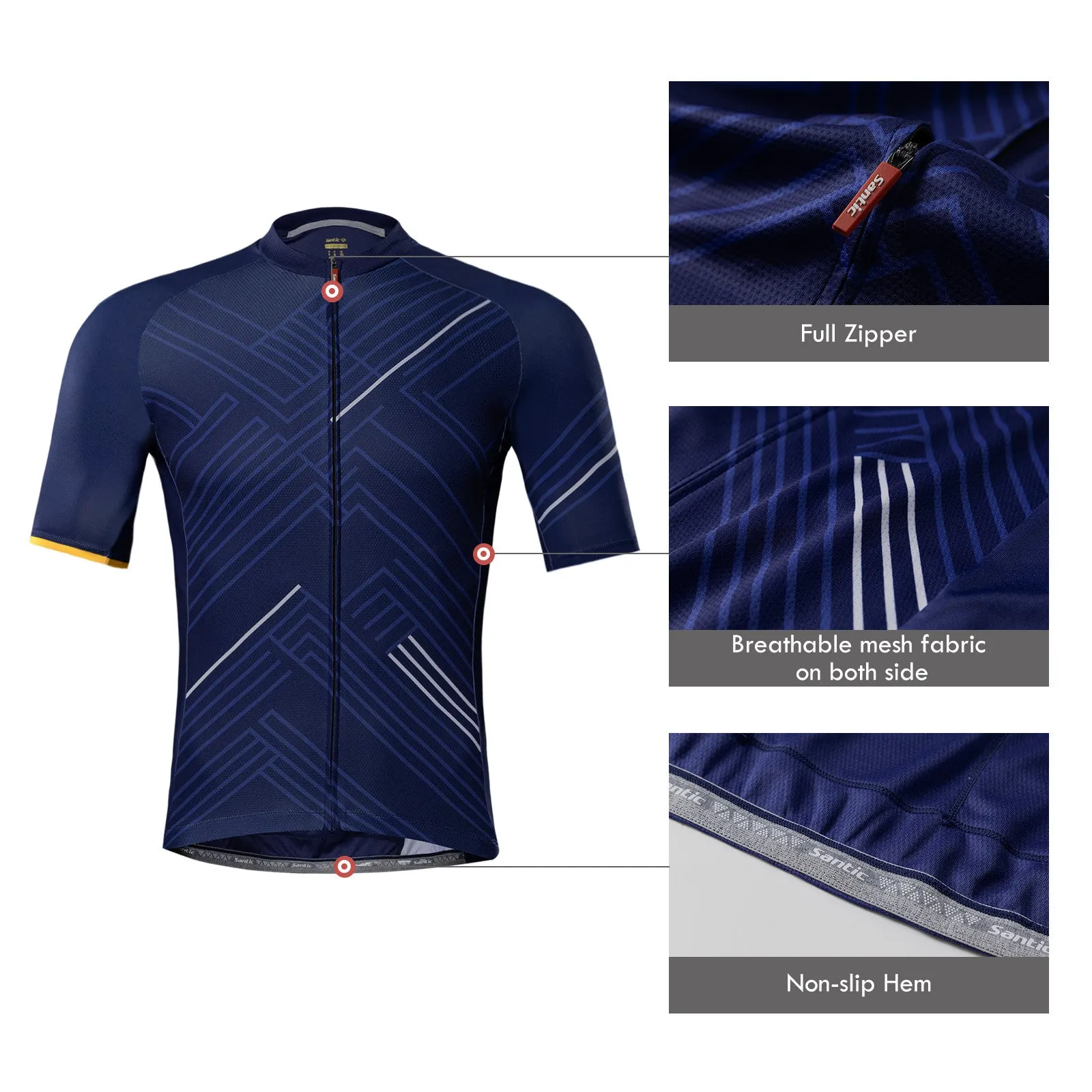 Santic Gelato Navy Jersey & Iger Ⅱ Navy Short Set