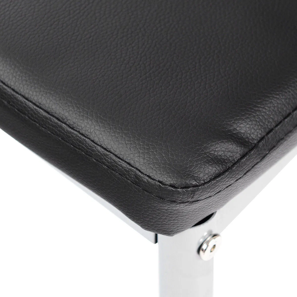 Set of 4 PU Leather Dining Side Chairs Elegant Design Home Furniture Black
