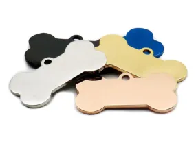 Silver Bone Pet Tag | Laser Engraved Dog Tag Stainless Steel