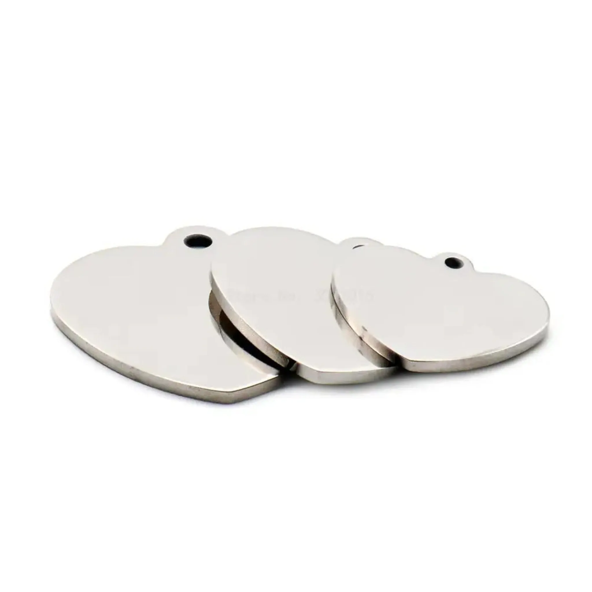 Silver Heart Shaped Pet ID Tag | Laser Engraved