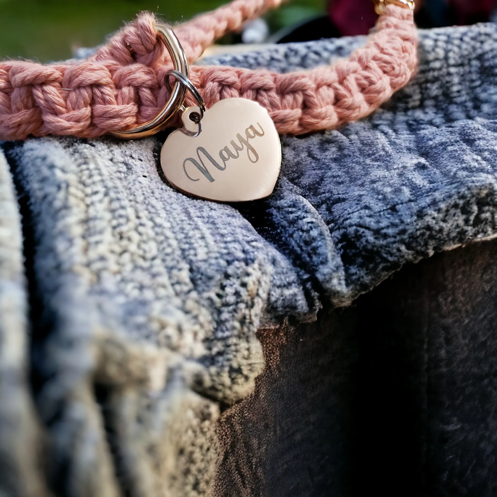 Silver Heart Shaped Pet ID Tag | Laser Engraved