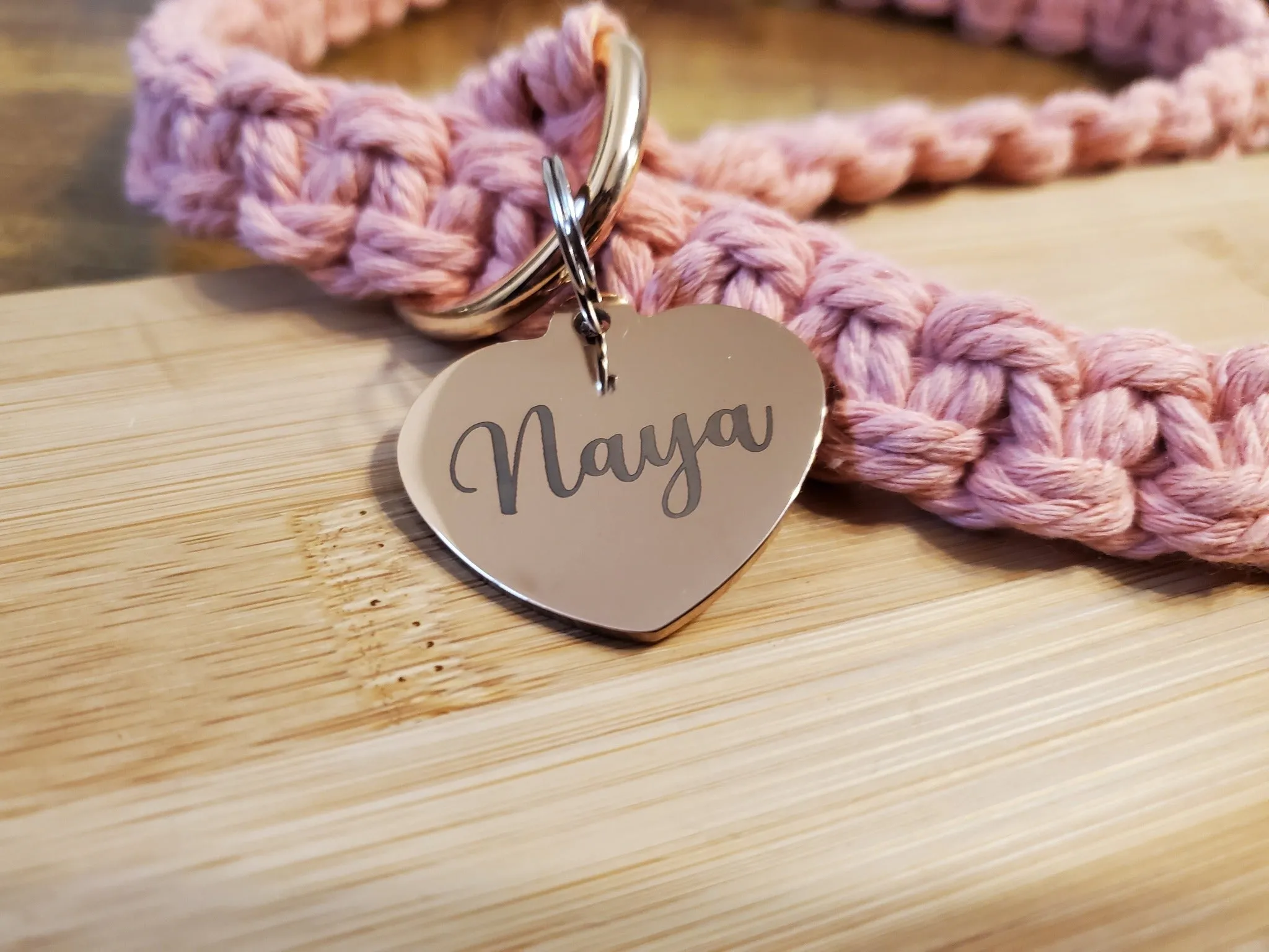 Silver Heart Shaped Pet ID Tag | Laser Engraved