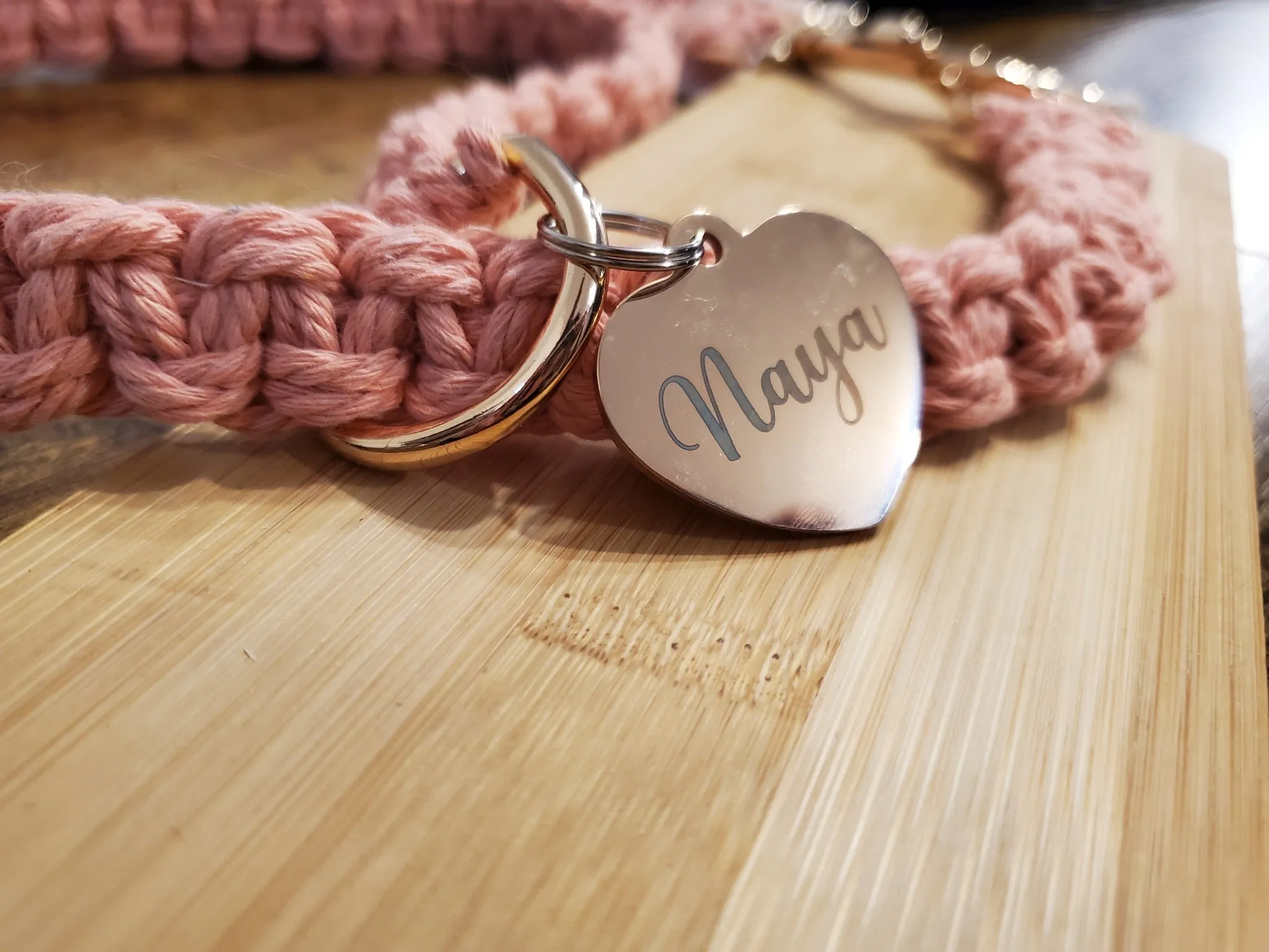 Silver Heart Shaped Pet ID Tag | Laser Engraved