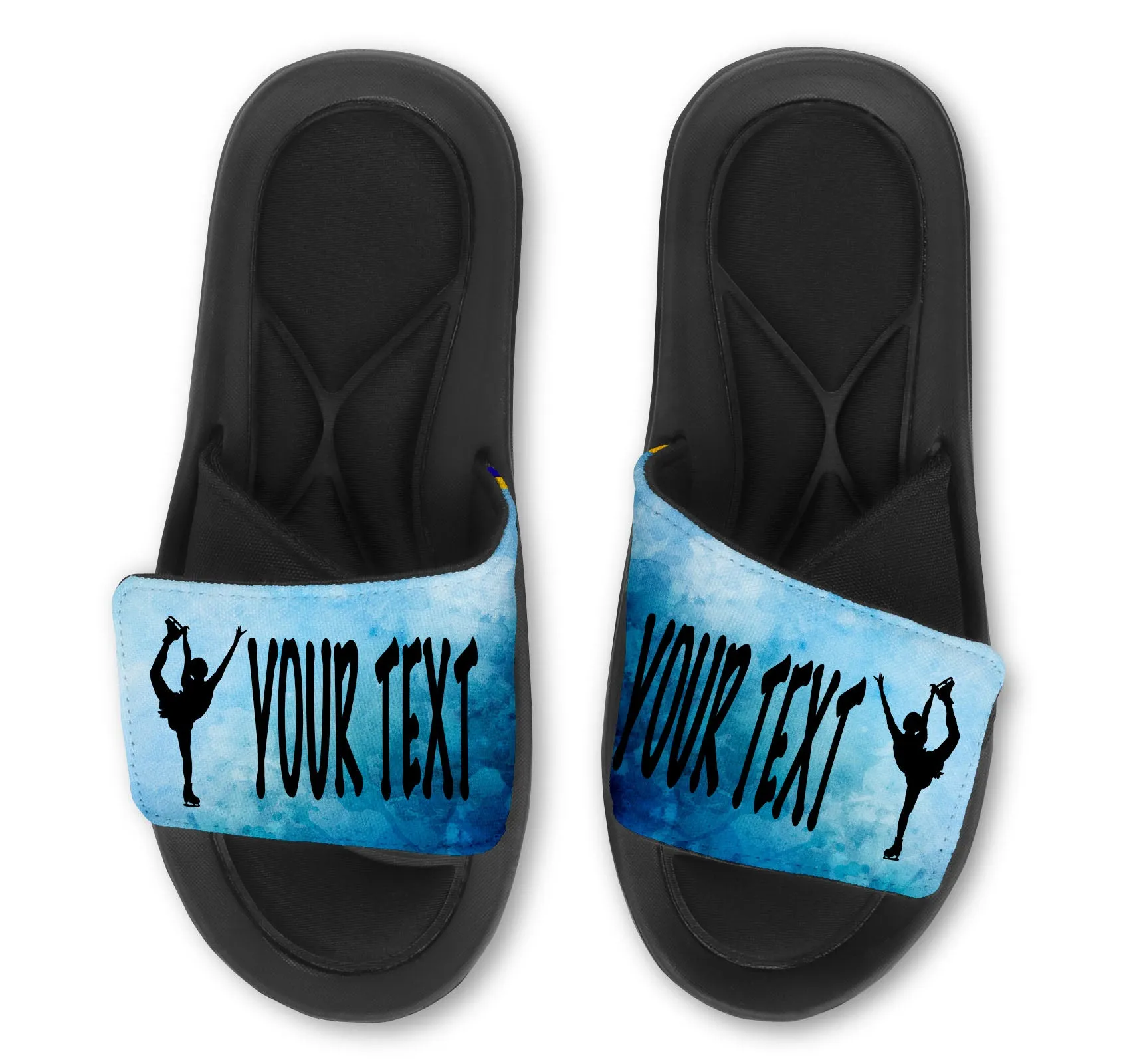 Skater Leg Up Custom Slides / Sandals - Watercolor