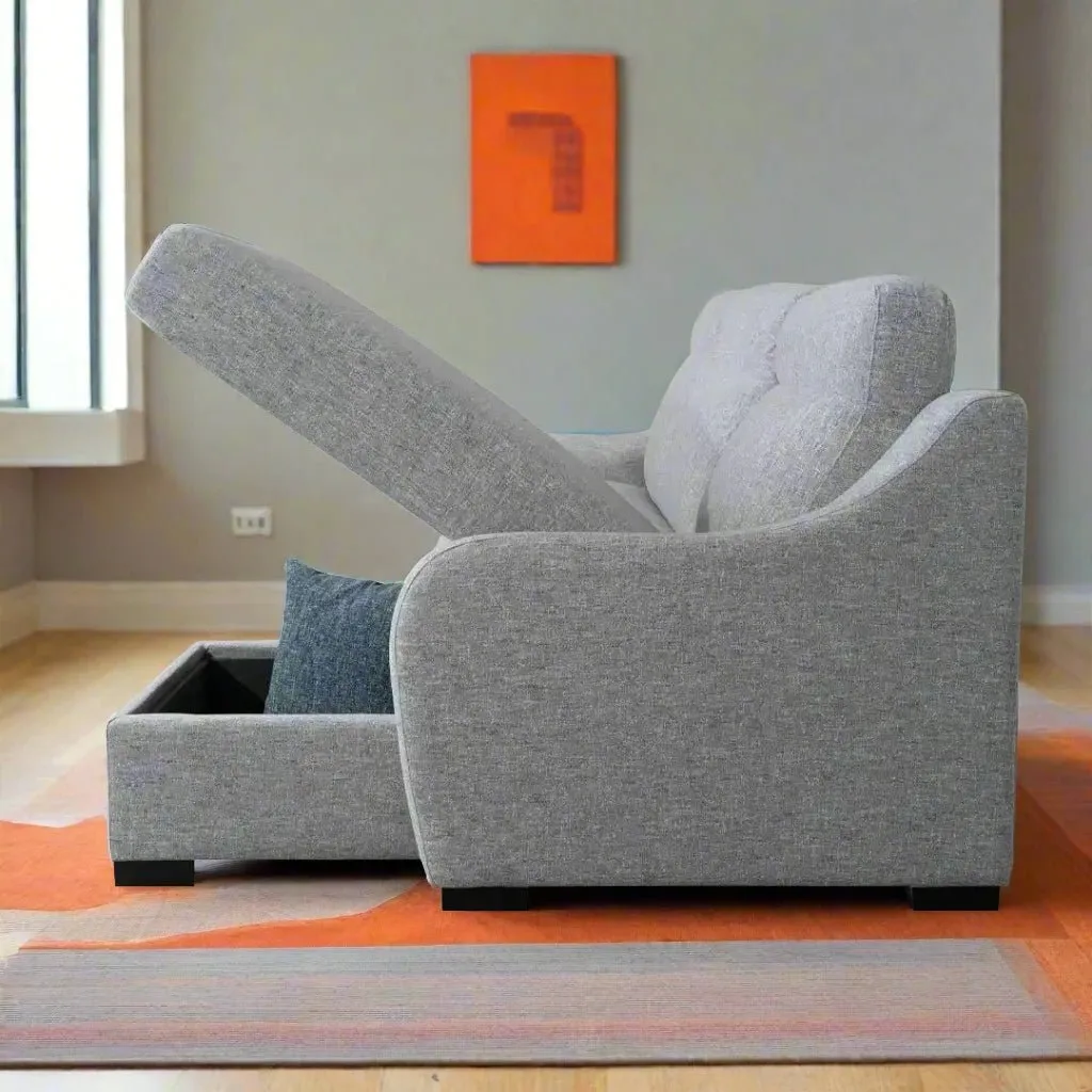 Slumbersofa Apex - High Backrest Sofa Bed With Charming Curved Arms