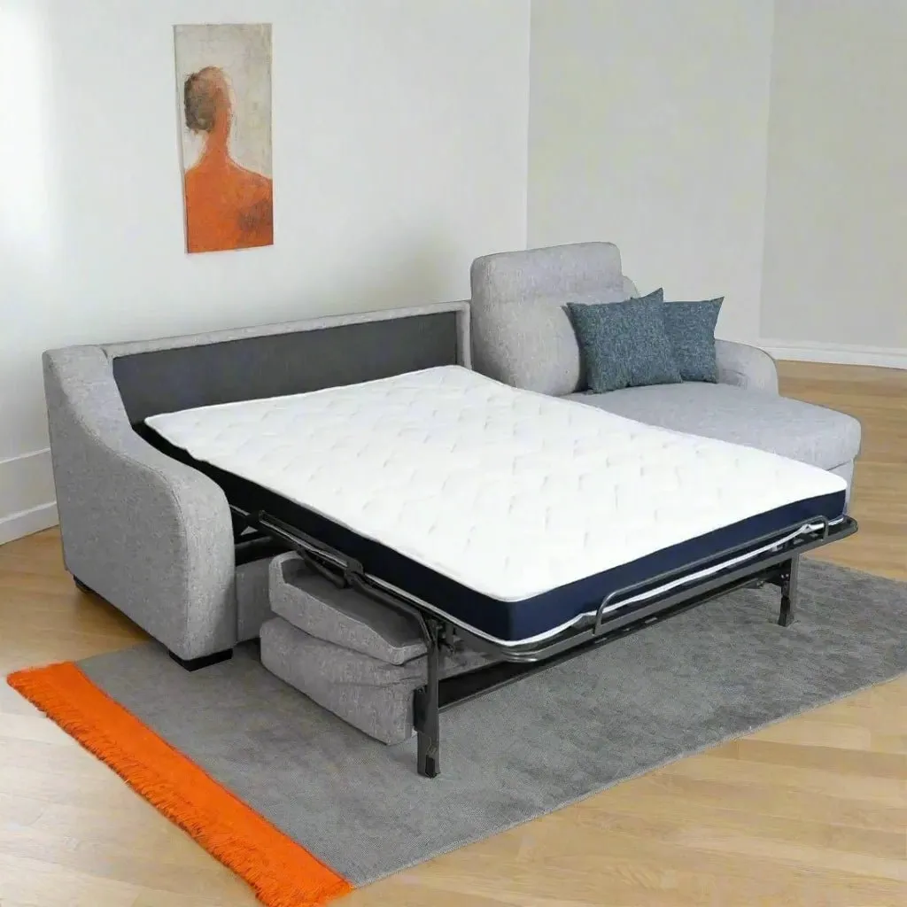 Slumbersofa Apex - High Backrest Sofa Bed With Charming Curved Arms