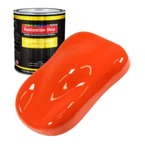 Speed Orange Acrylic Enamel Auto Paint - Gallon Paint Color Only - Professional Single Stage High Gloss Automotive Car Truck Equipment Coating 2.8 VOC