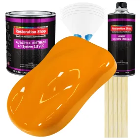 Speed Yellow Acrylic Urethane Auto Paint - Complete Gallon Paint Kit - Professional Single Stage Automotive Car Truck Coating, 4:1 Mix Ratio 2.8 VOC