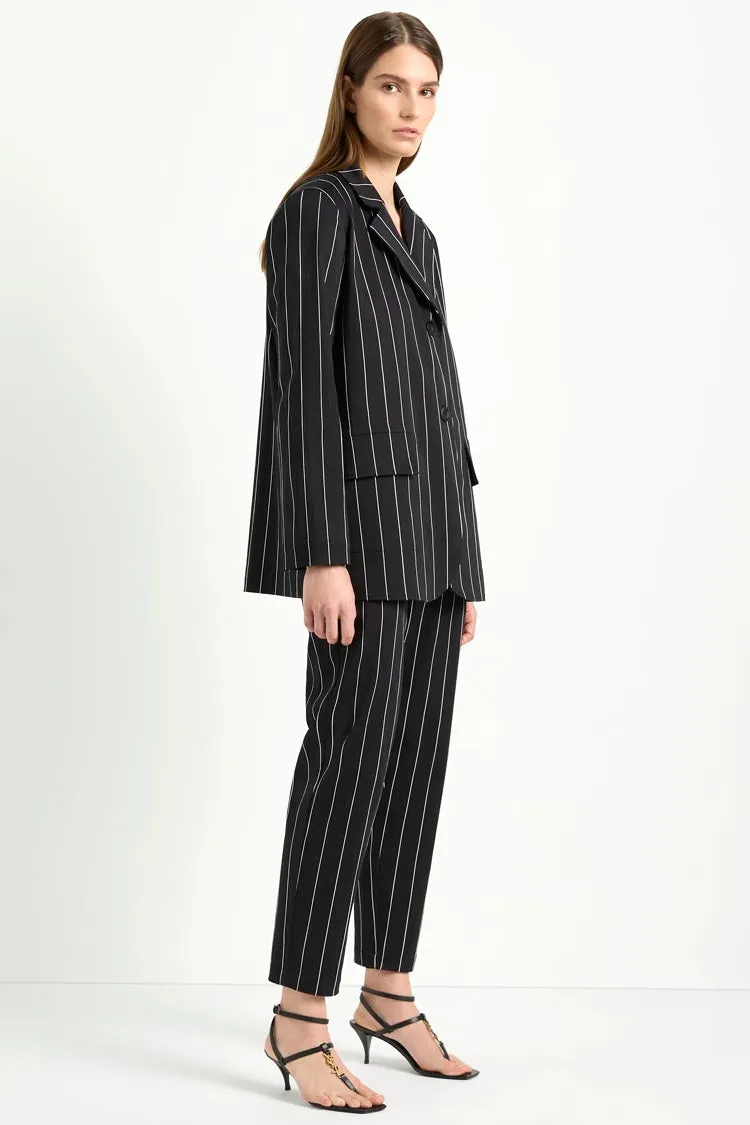 Stretch Blazer in Pinstripes