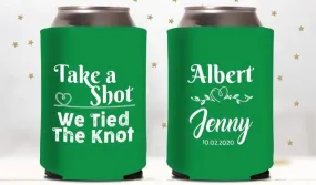 Take A Shot We Tied The Knot, Can Coolers