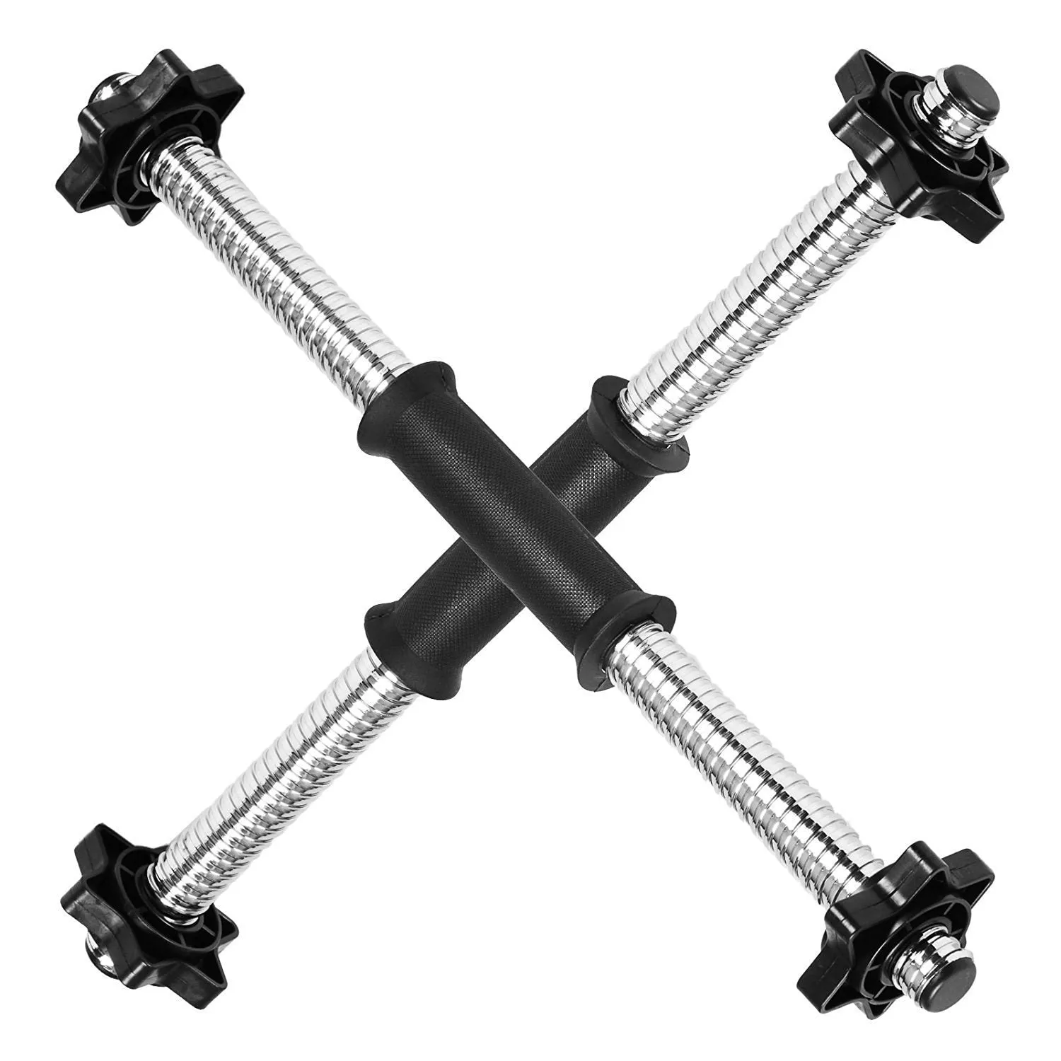 TnP Accessories 2 X 18" Plastic Dumbbell Bars   4 x Spinlock Collars
