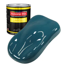 Transport Blue Acrylic Enamel Auto Paint - Gallon Paint Color Only - Professional Single Stage Gloss Automotive Car Truck Equipment Coating, 2.8 VOC