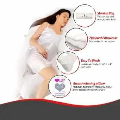 U Shaped Full Body Pillow - with Pillowcase | Pregnancy Pillow