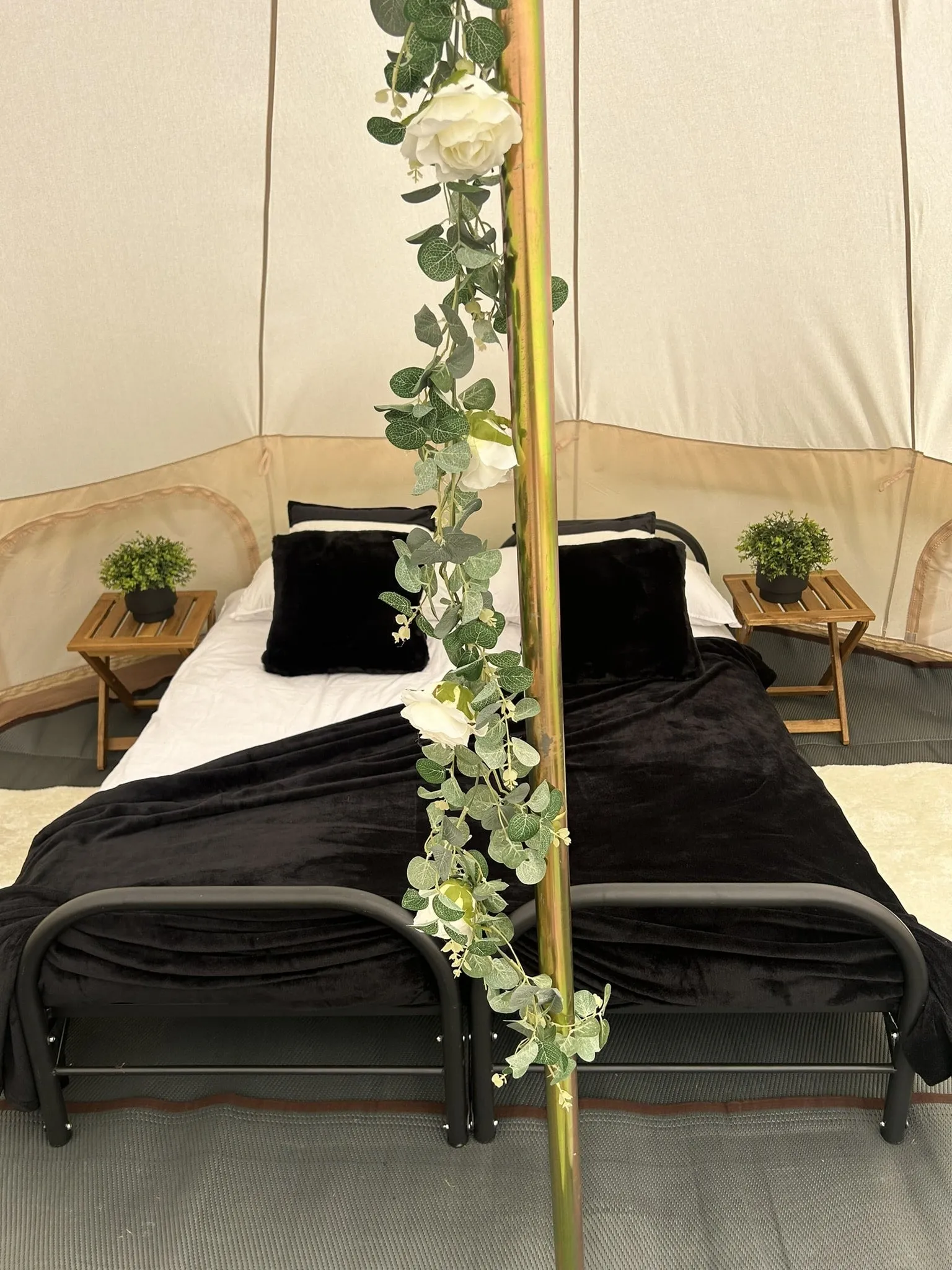 Ultra-Comfort Camping Bed: Lightweight Foldable Frame with Luxury Mattress & Memory Foam Topper