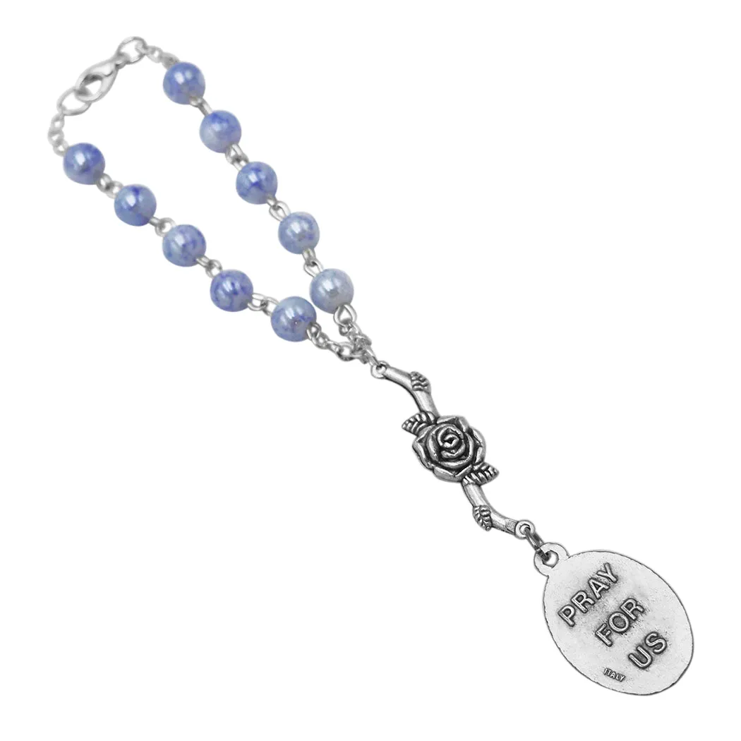 Uplifting Blessings One Decade Saint Rosary and Prayer Card, St Michael for Law Enforcement