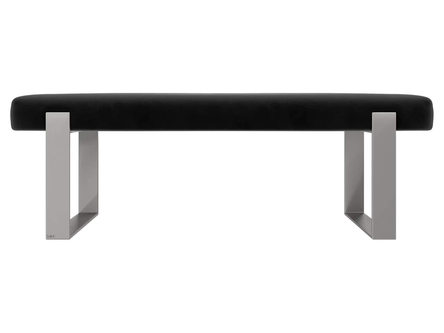 Vant Upholstered Bedroom Bench - Brushed Nickel Legs
