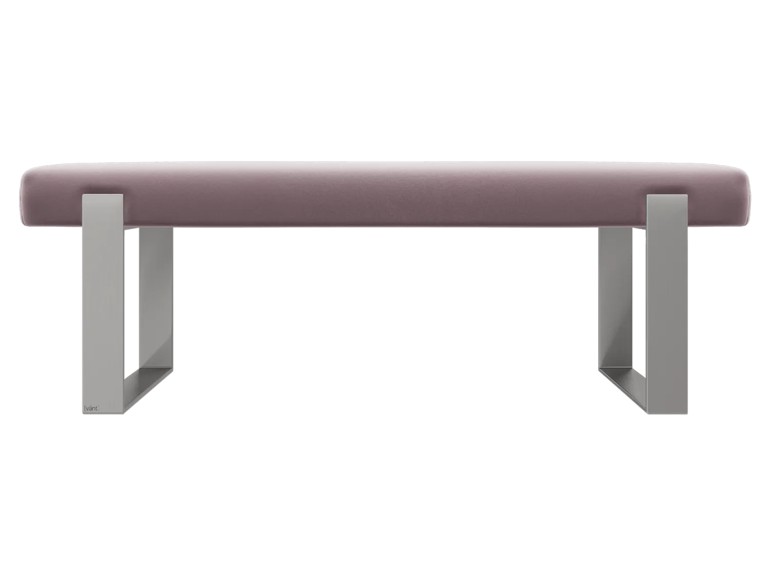 Vant Upholstered Bedroom Bench - Brushed Nickel Legs