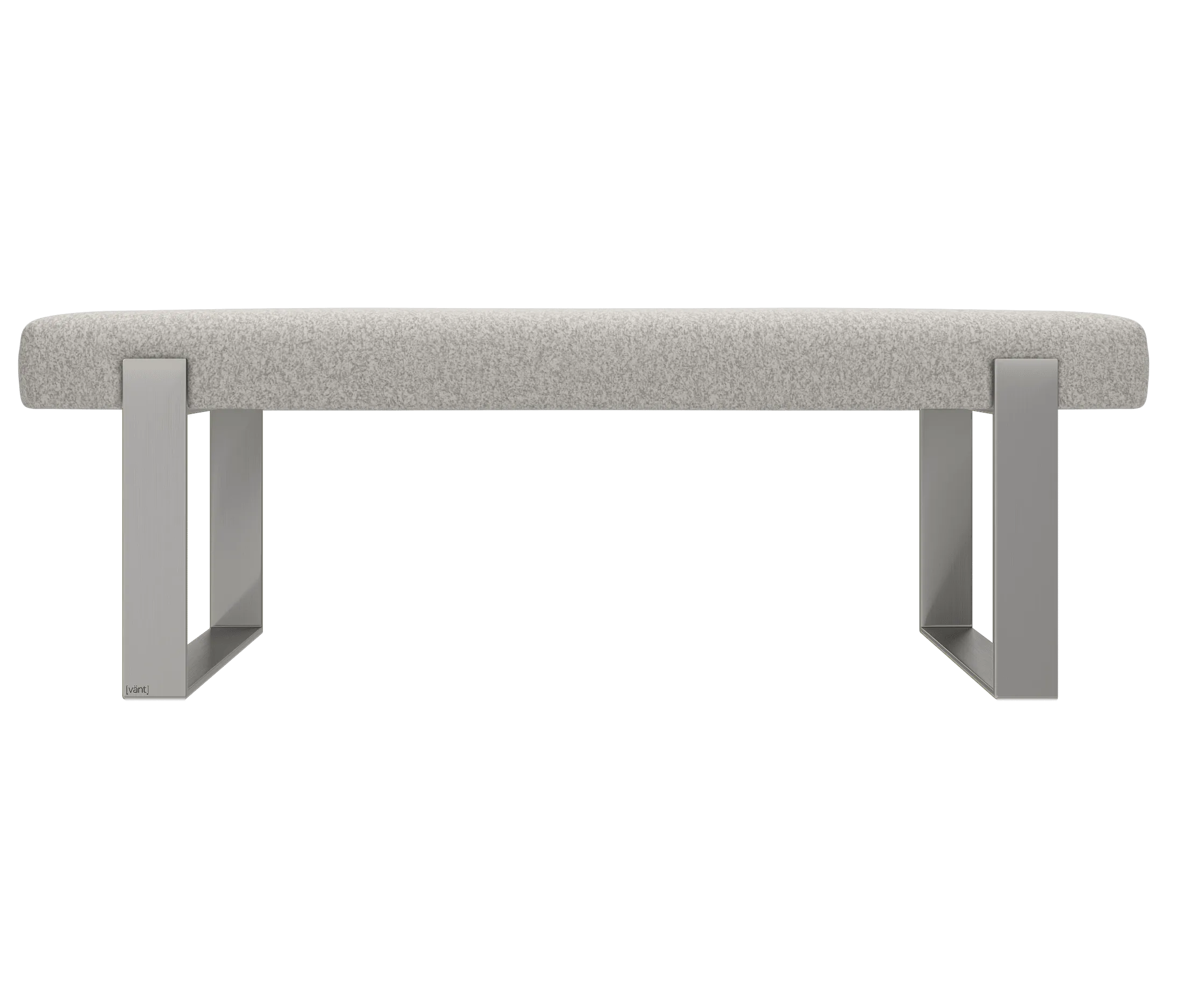 Vant Upholstered Bedroom Bench - Brushed Nickel Legs