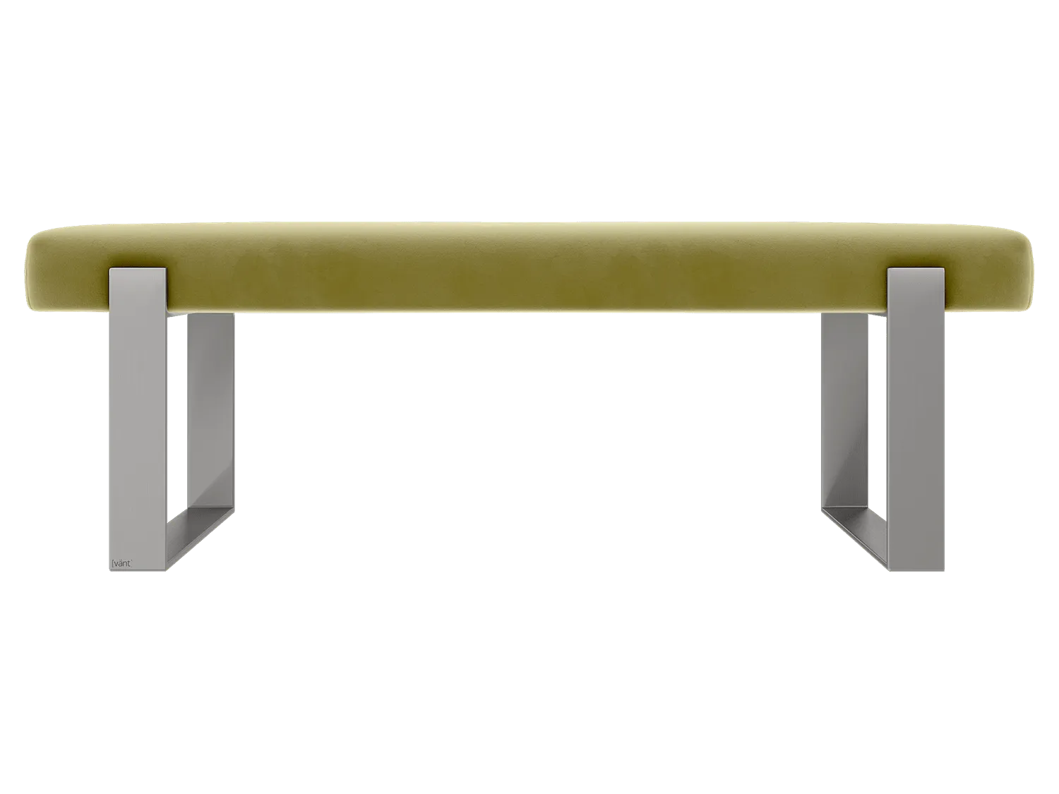 Vant Upholstered Bedroom Bench - Brushed Nickel Legs