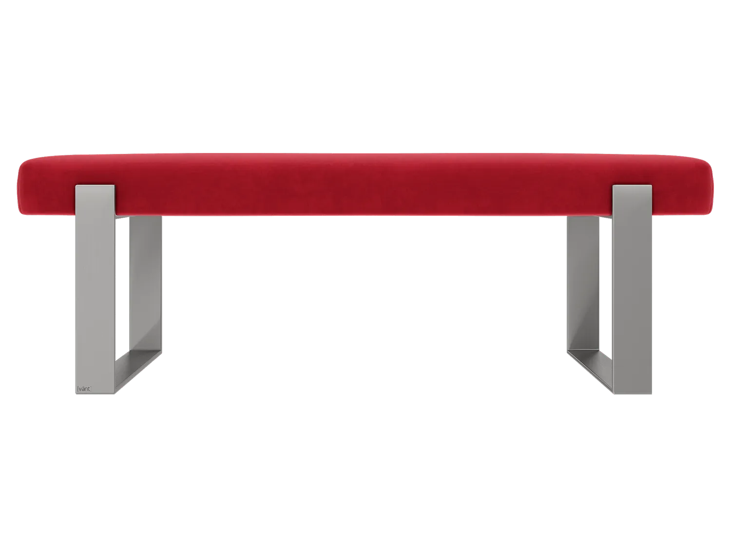 Vant Upholstered Bedroom Bench - Brushed Nickel Legs