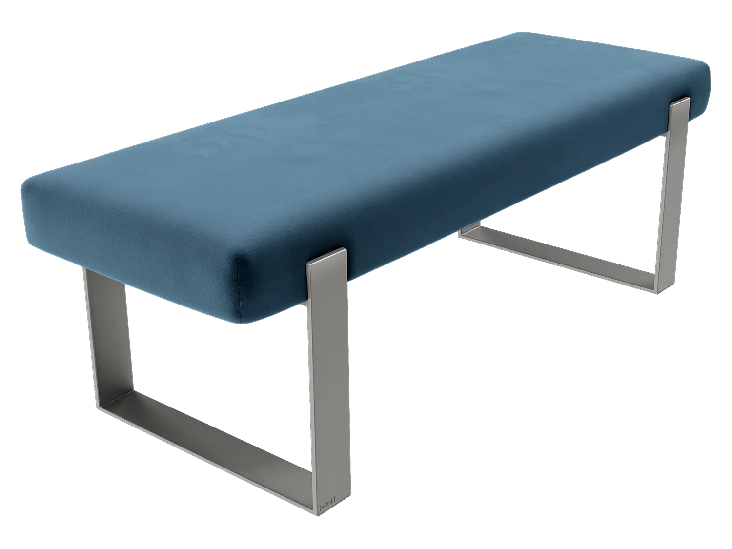 Vant Upholstered Bedroom Bench - Brushed Nickel Legs