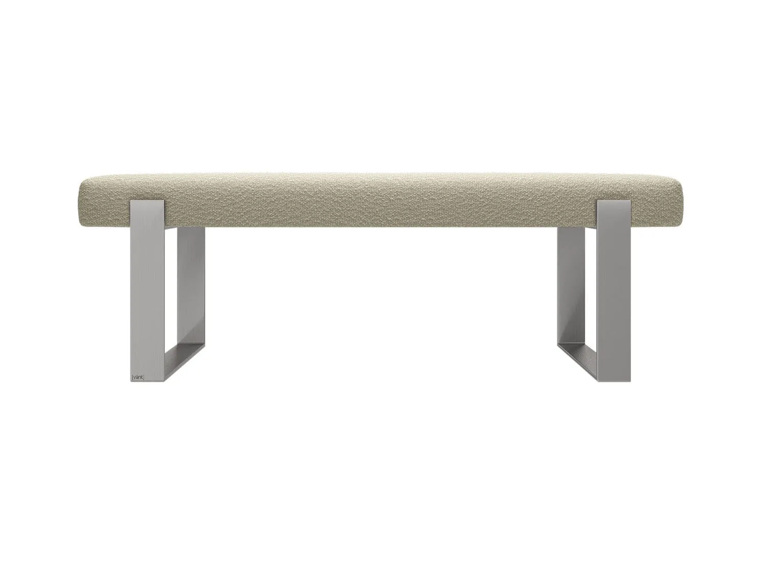 Vant Upholstered Bedroom Bench - Brushed Nickel Legs